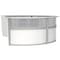 Linea Italia Curved Reception Desk 4 Units, Clear Panel, 142 inW x 107 inD, White ZUS318 - alternate 5